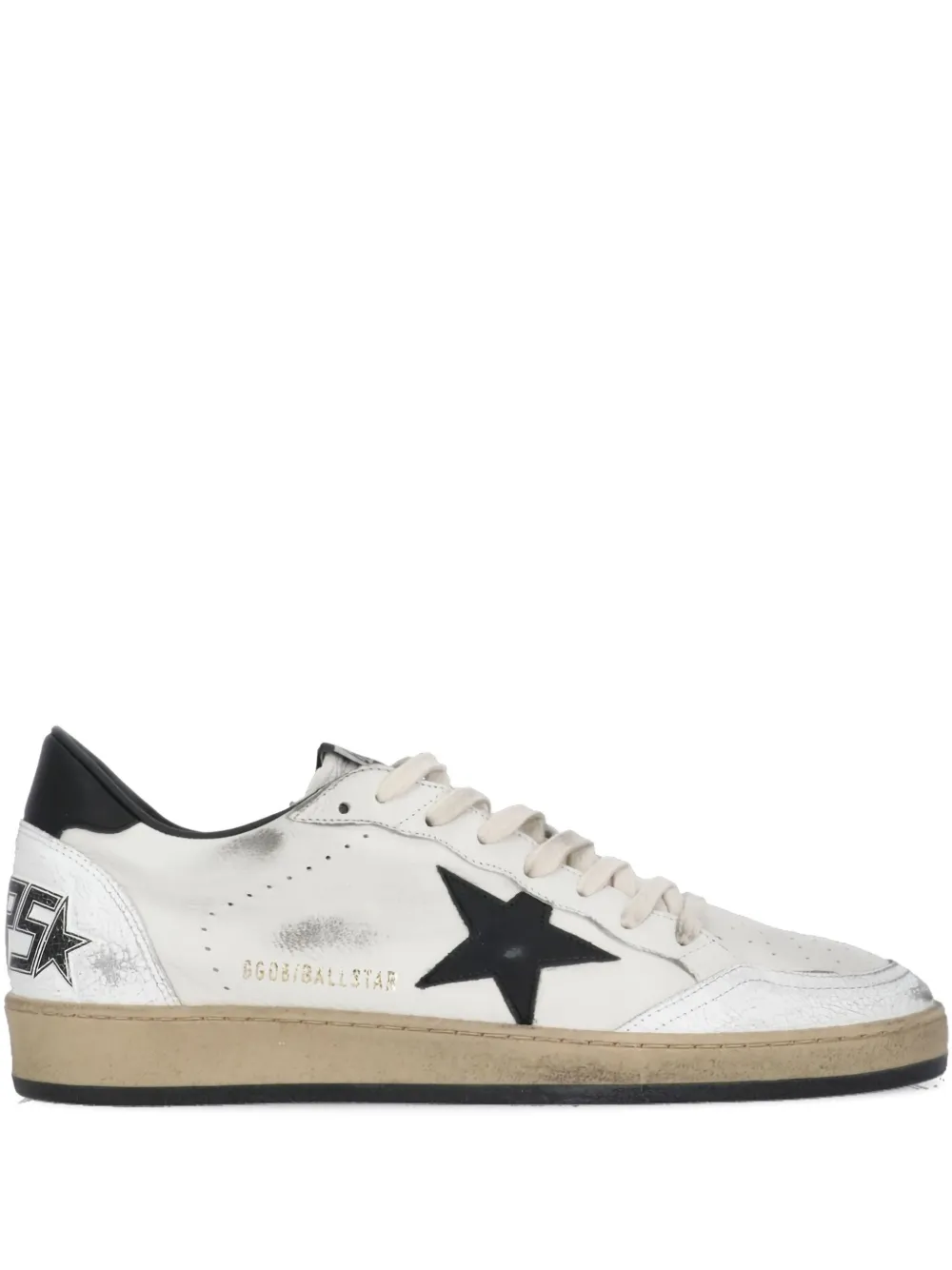 Golden Goose star-patch leather sneakers White