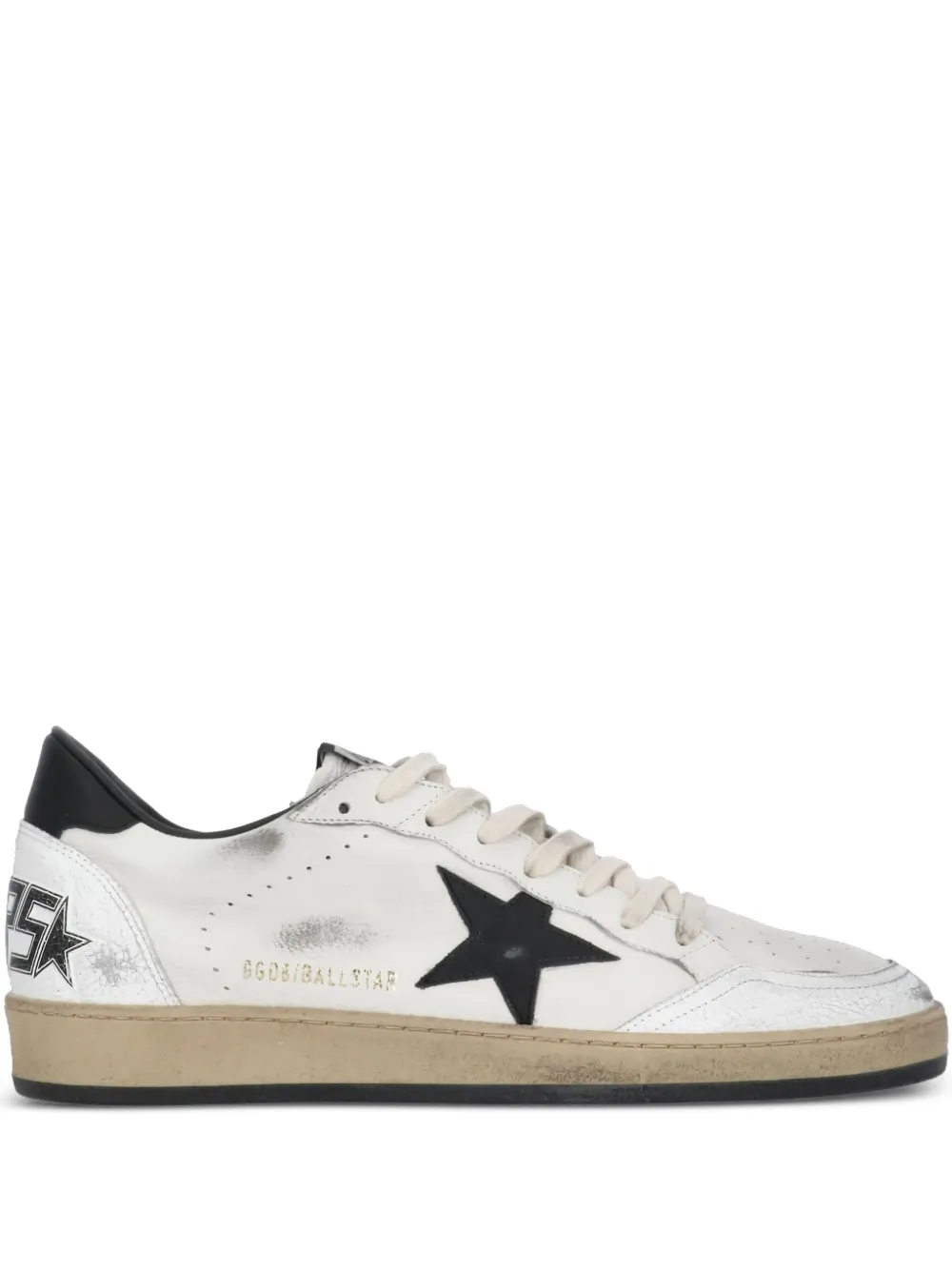Golden Goose star-patch leather sneakers White
