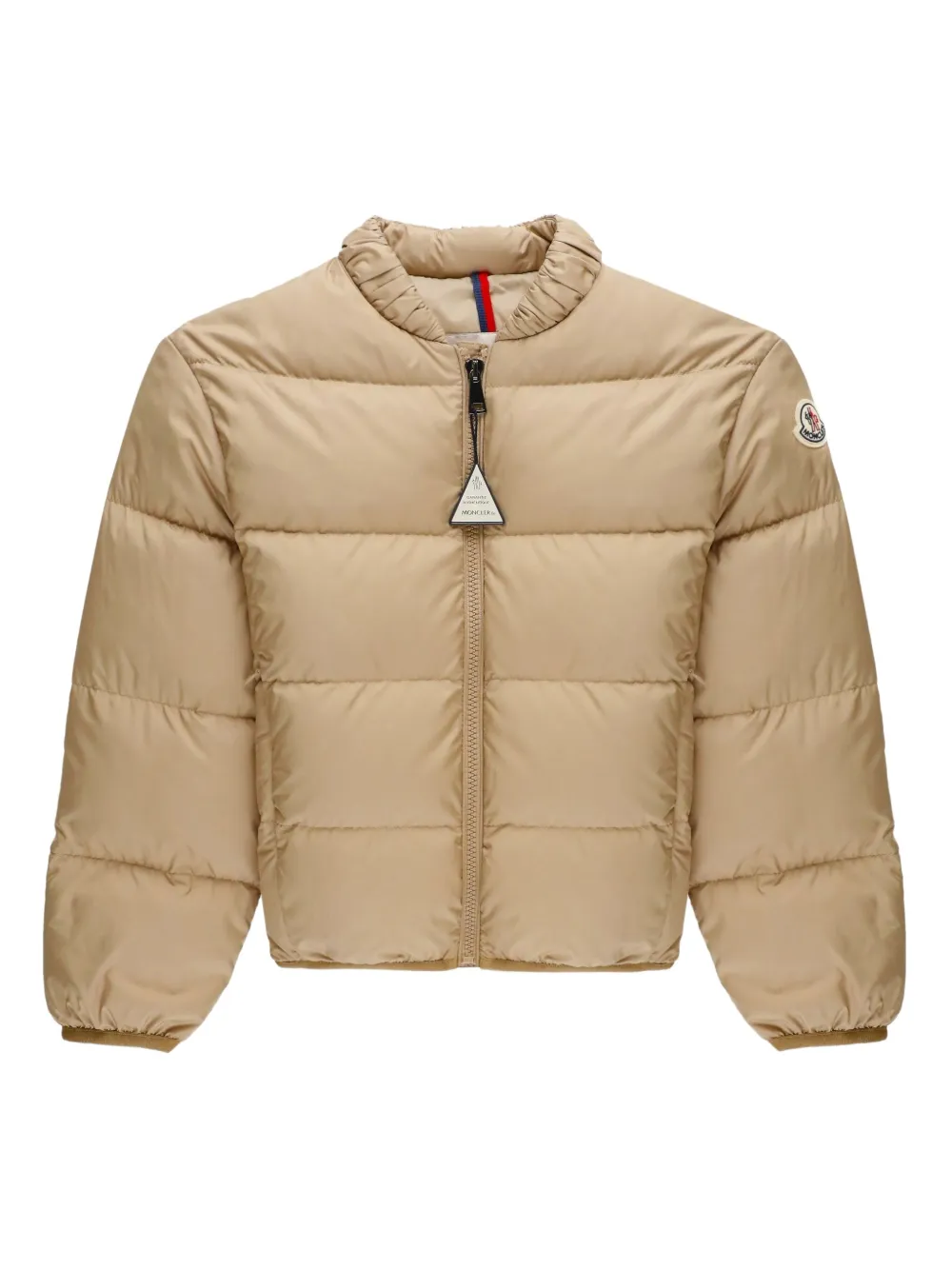 Moncler Enfant quilted crew-neck jacket Beige