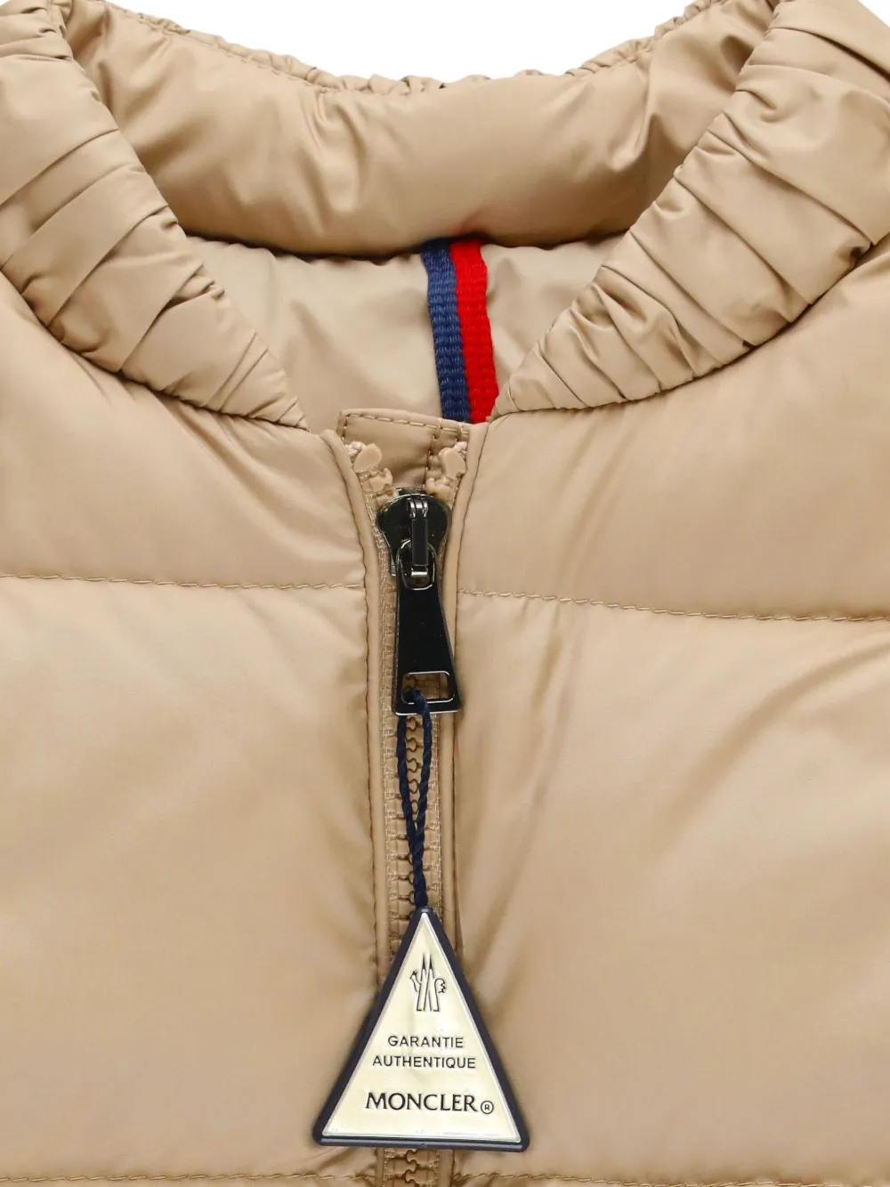 Moncler Enfant Gewatteerd jack met ronde hals Beige