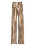 MC2 Saint Barth chevron-pattern lurex trousers - Brown