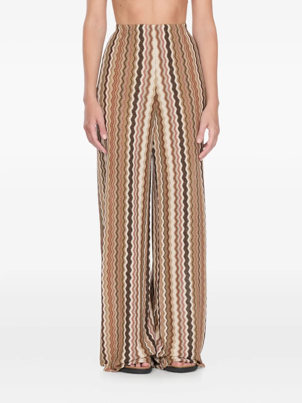 Mc2 Saint Barth Amalia Trousers In Multicolor Raschel Knit In Multi