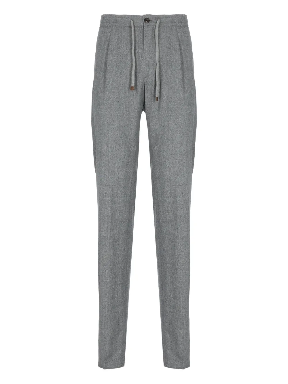 Incotex drawstring-waist pleated trousers | Grey | Image 1