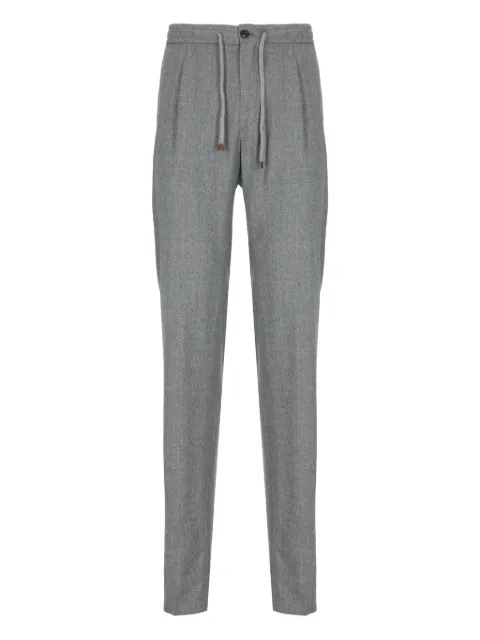Incotex drawstring-waist pleated trousers
