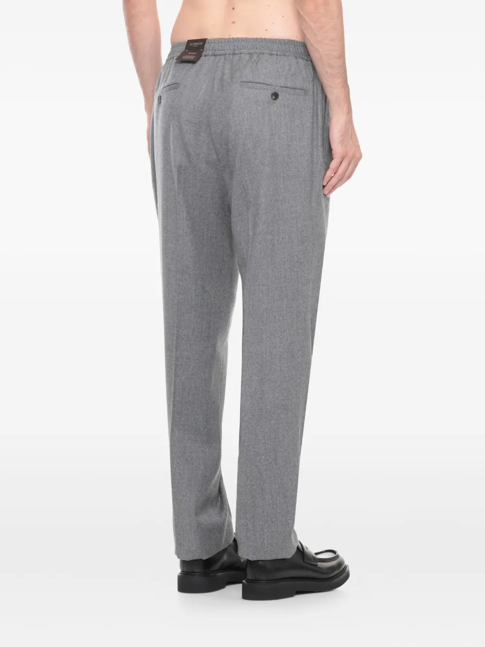 Incotex Drawstring Waist Straight Cut Trousers In Gray