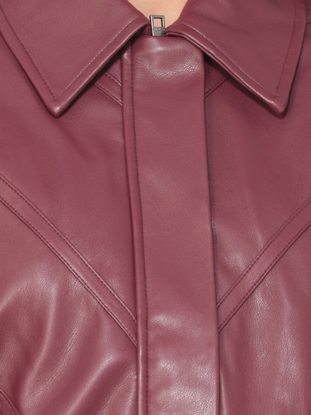 ROTATE BIRGER CHRISTENSEN panelled zip-front fitted jacket Rood