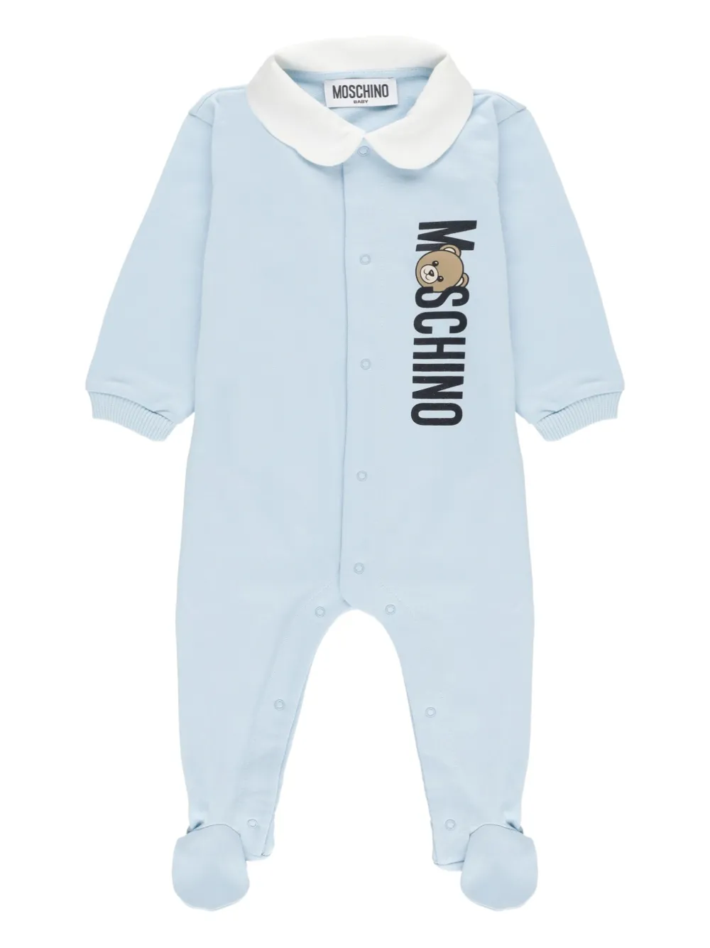 Moschino Kids logo-print romper Blauw