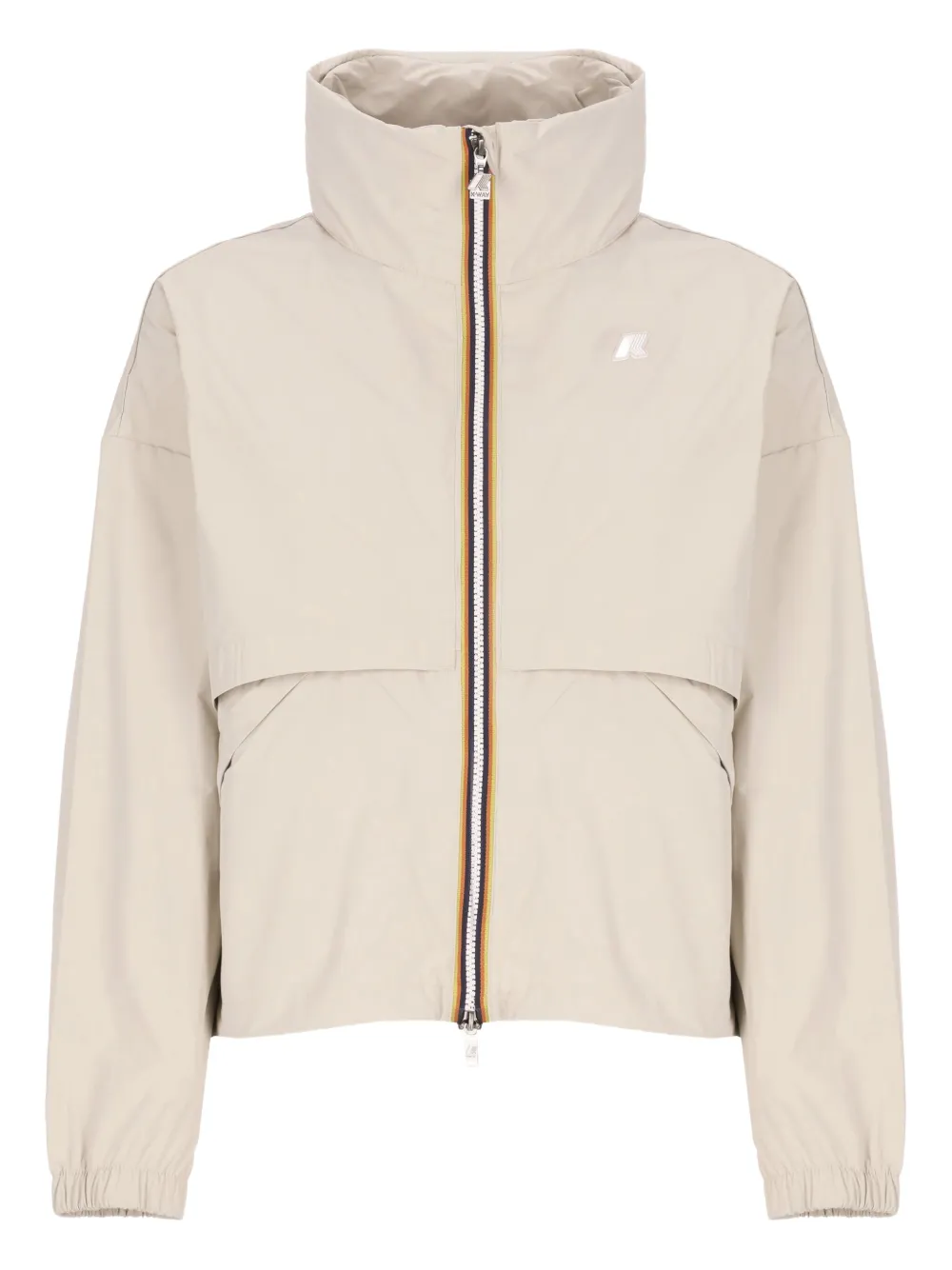 K-Way Giacca Aubette a collo alto con cappuccio - Toni neutri