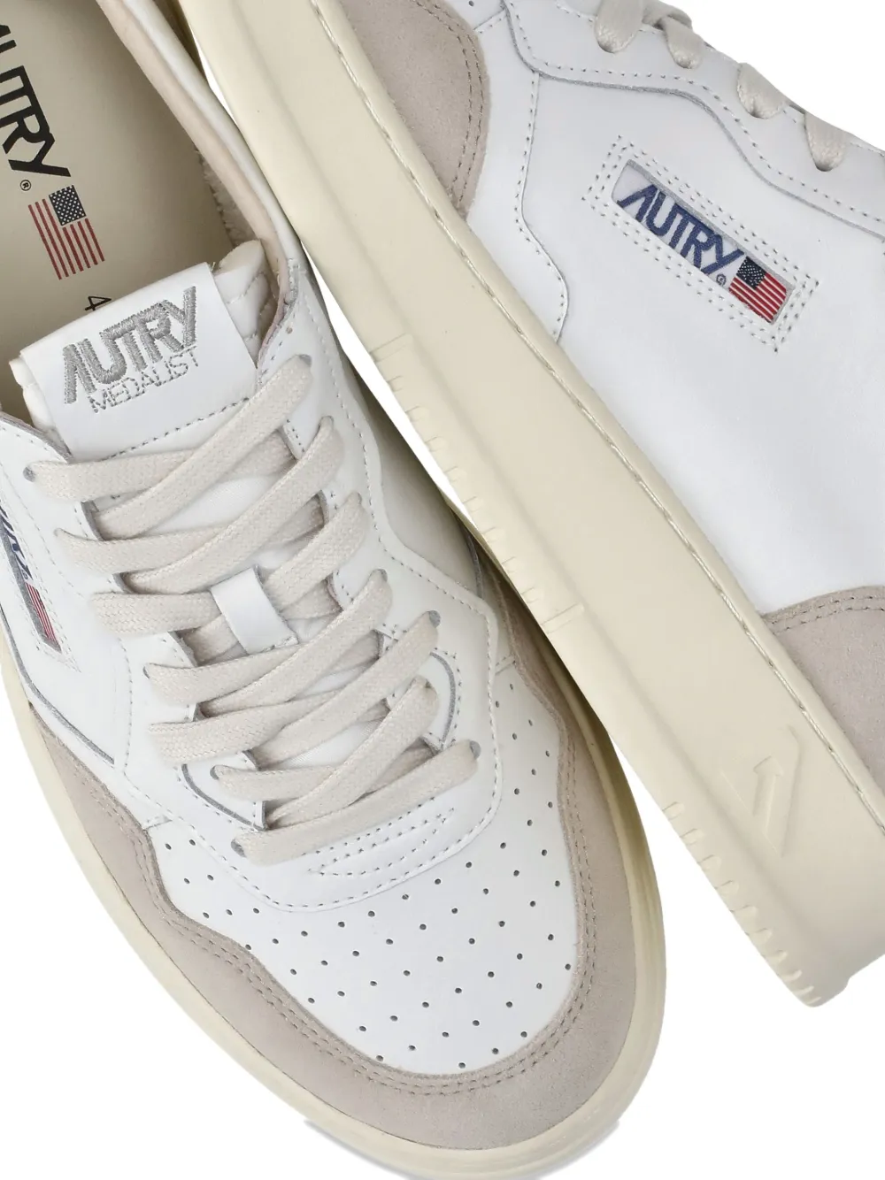 Autry leather suede sneakers White