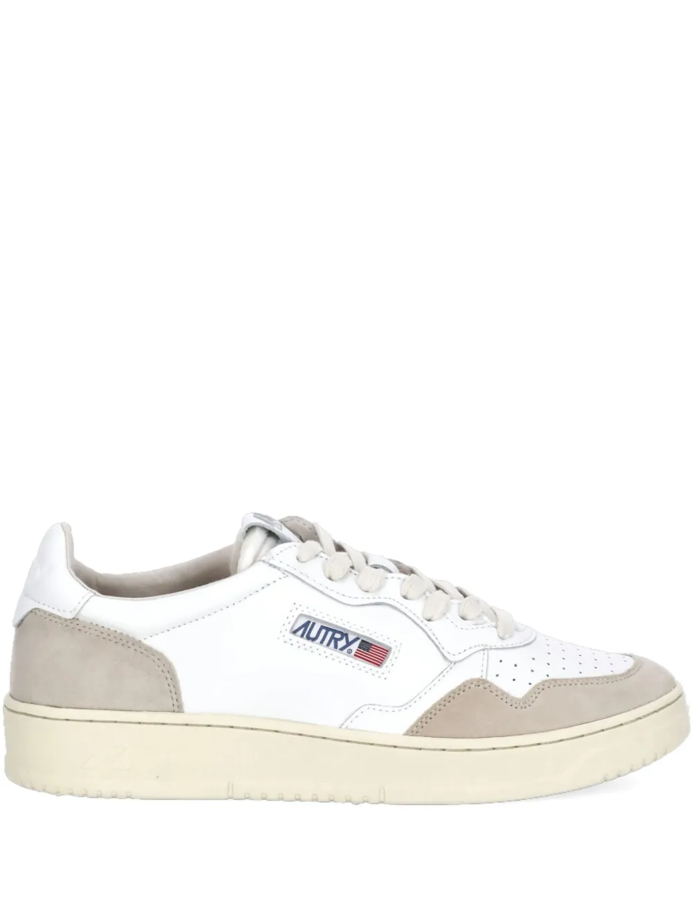 Autry leather suede sneakers White