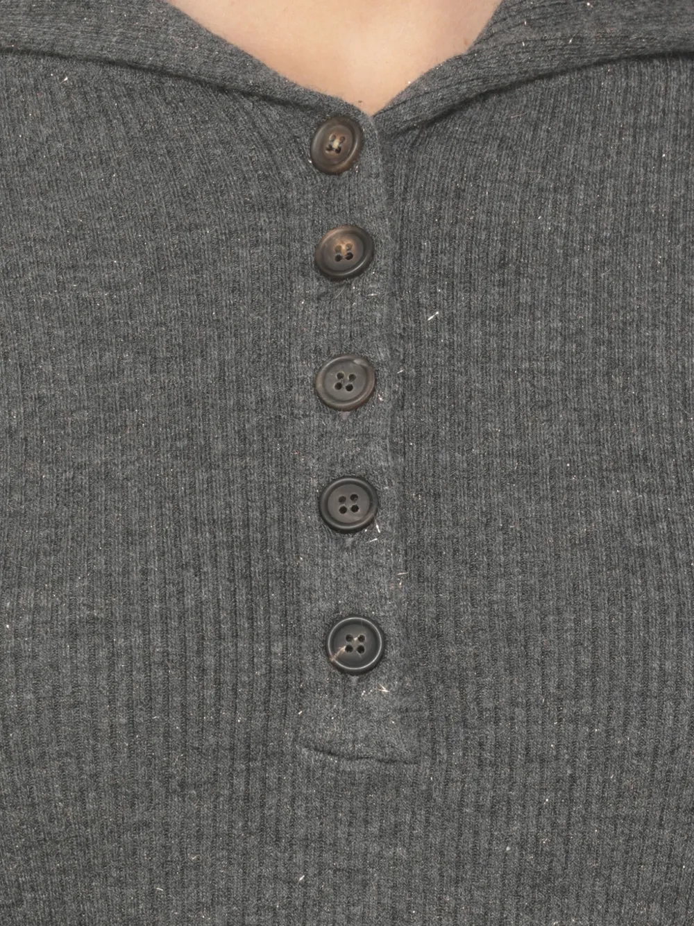 Brunello Cucinelli Trui met lurex knopen Grijs