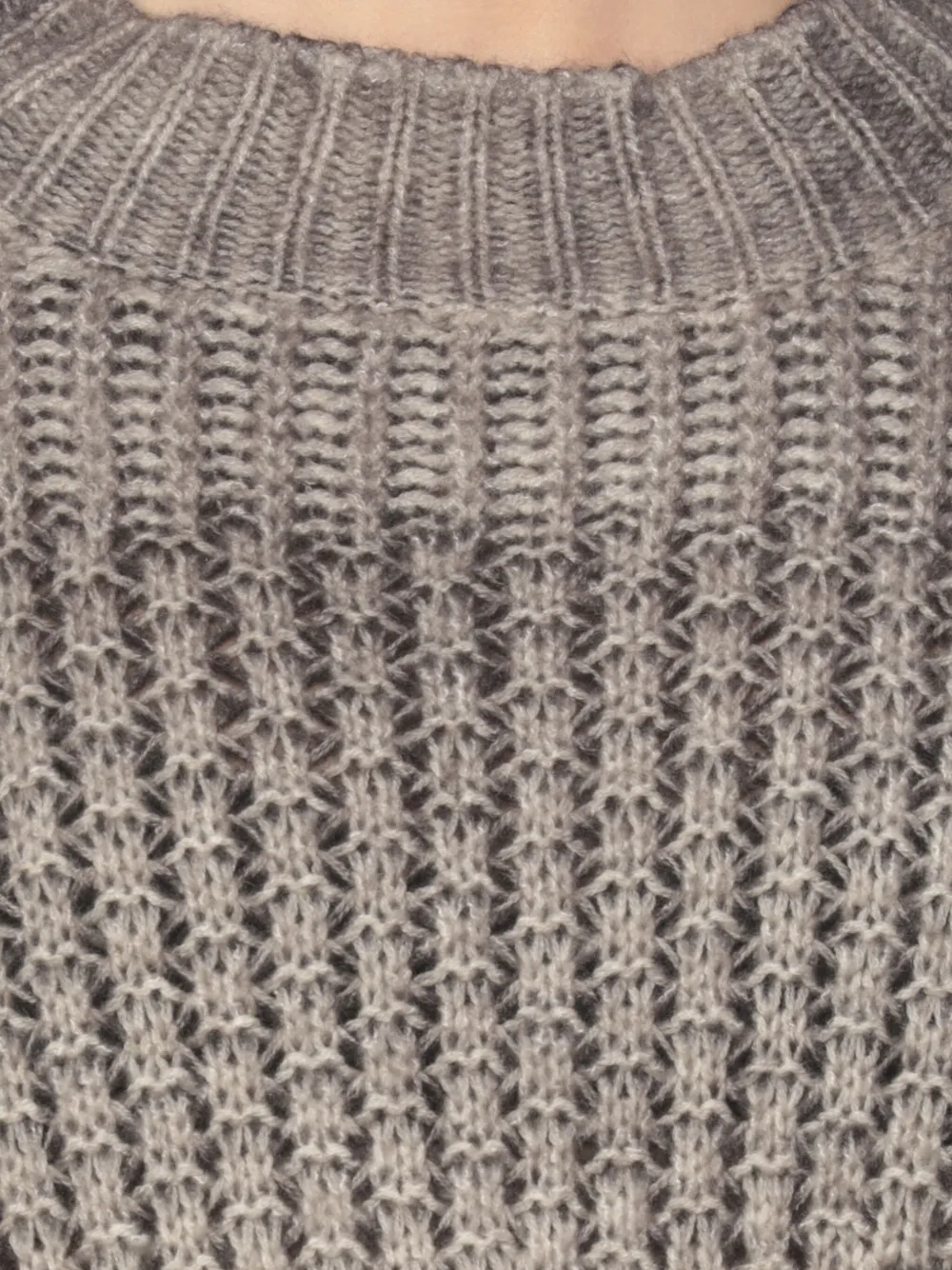 Avant Toi Ribbed Distressed Cashmere-silk Blend Sweater In Gray