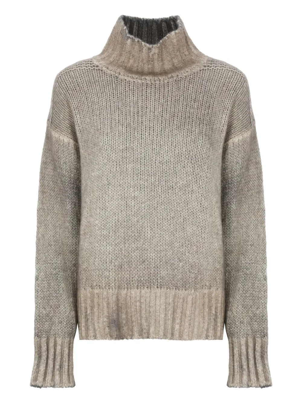Avant Toi Cashmere Blend High Neck Sweater In Gray