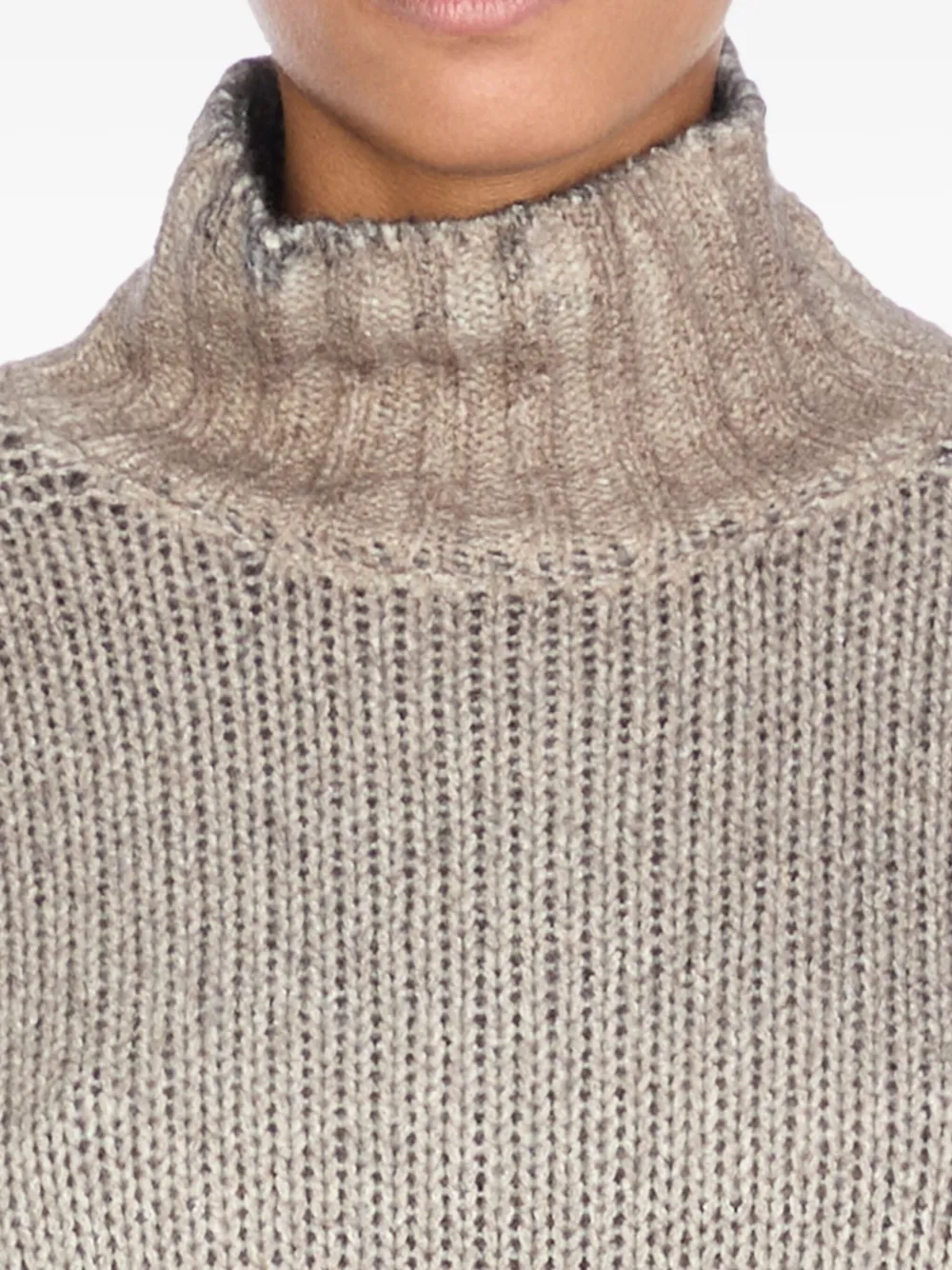 Avant Toi Cashmere Blend High Neck Sweater In Gray