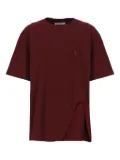 The Attico side-split T-shirt - Red