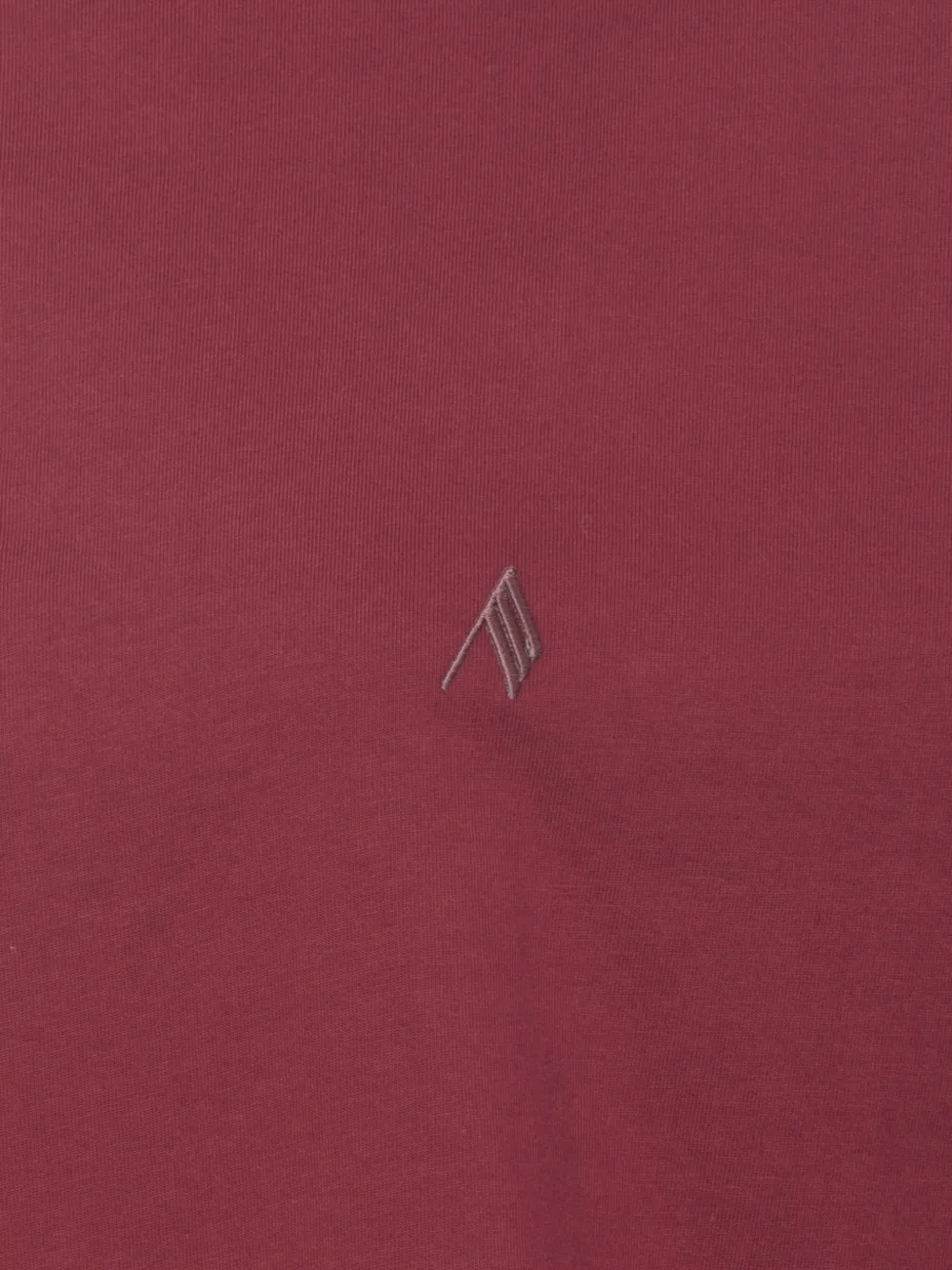The Attico T-shirt met zijsplit Rood