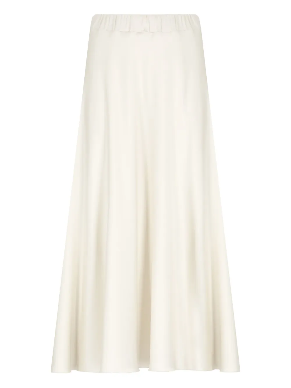 elastic-waist midi skirt