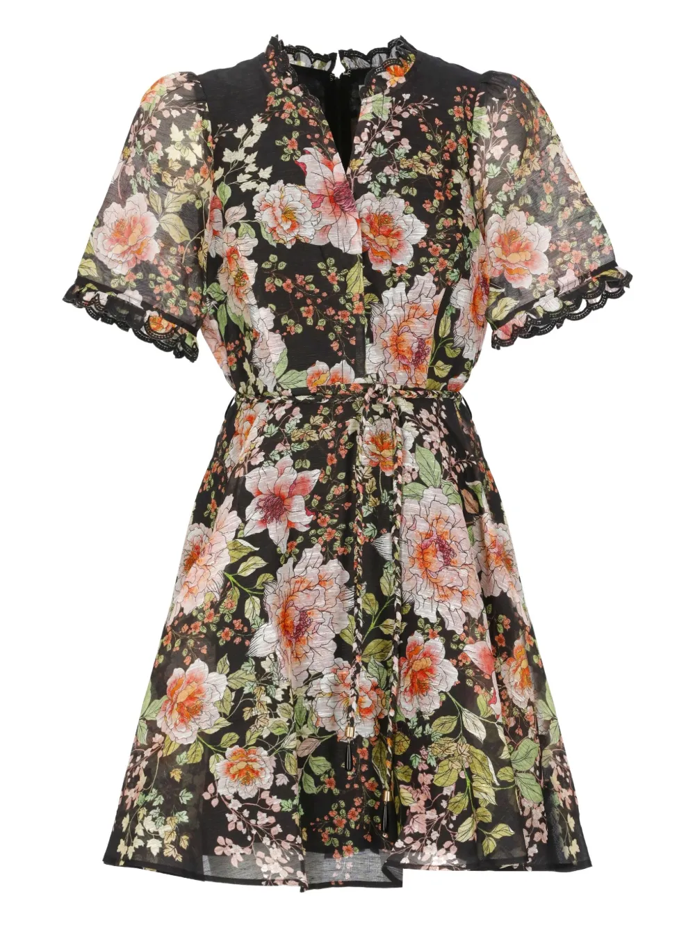 Haley floral-print mini dress