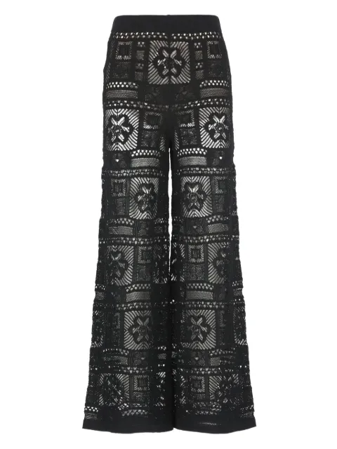 D.Exterior pantalones con panel de encaje
