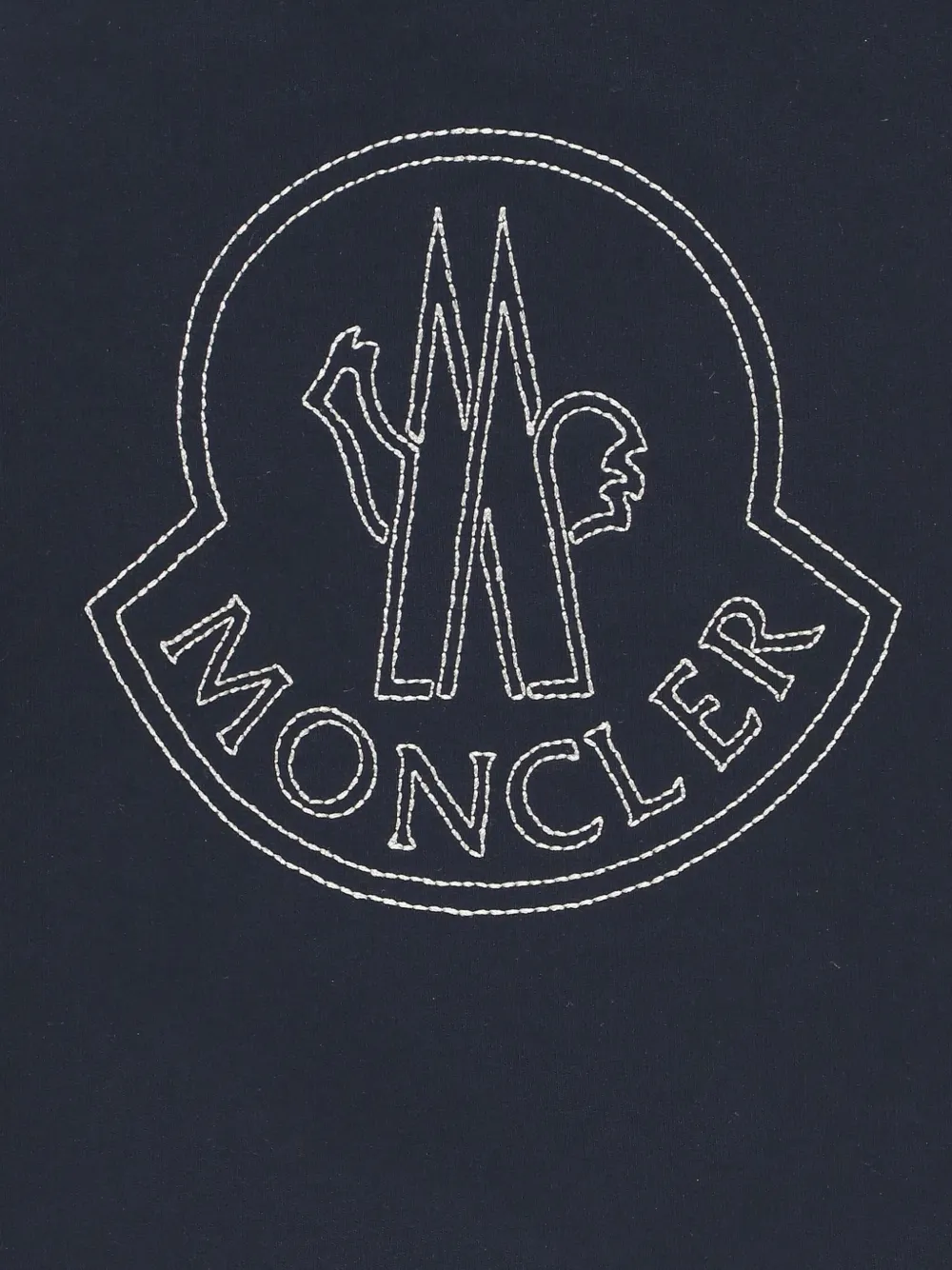 Moncler Enfant Sweater met geborduurd logo Blauw