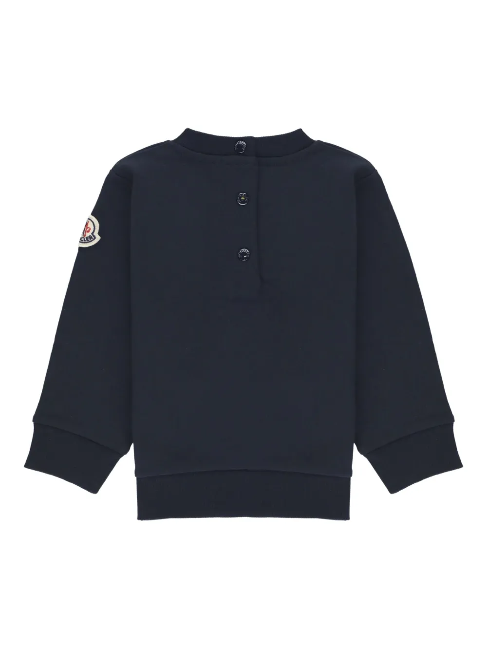 Moncler Enfant Sweater met geborduurd logo Blauw