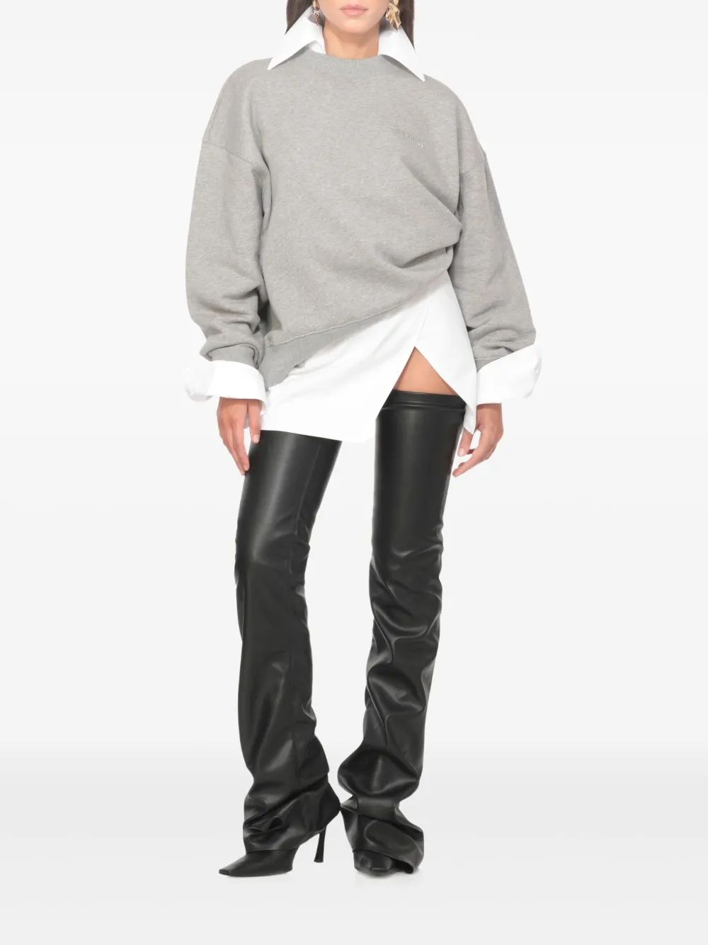 The Attico Sweater met ronde hals Grijs