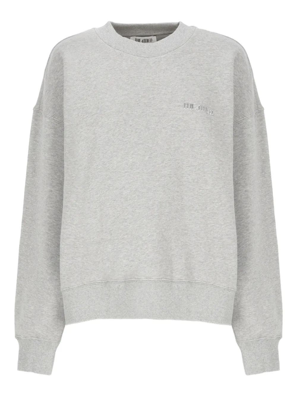 The Attico embroidered crew-neck sweatshirt Grijs