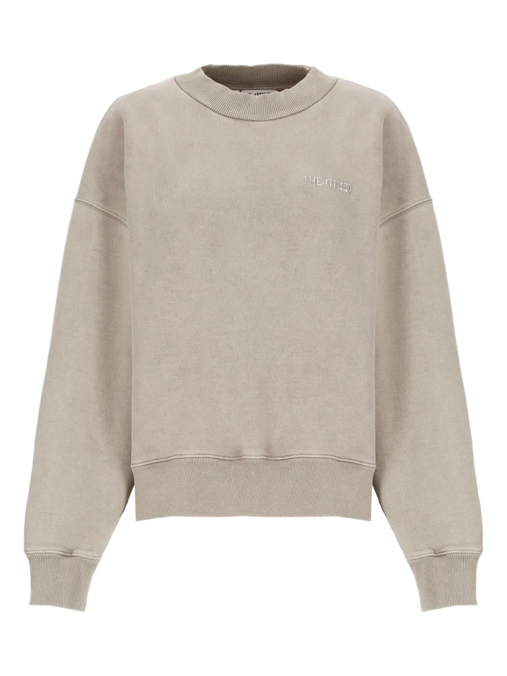The Attico logo-embroidered sweatshirt Beige