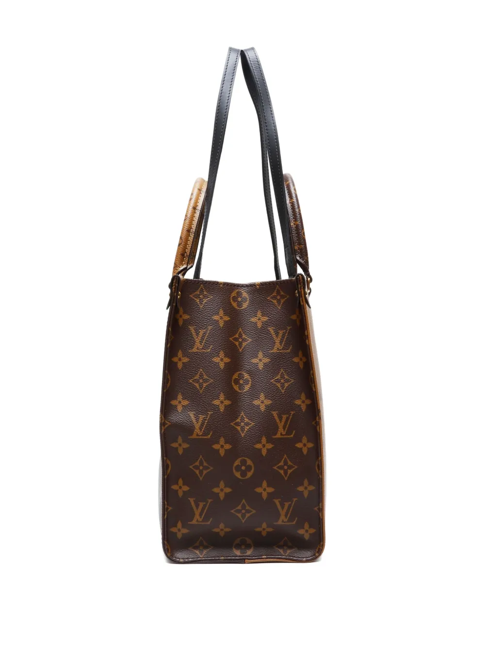 Pre-owned Louis Vuitton 2020 Giant Monogram On The Go Mm Tote Bag In Brown