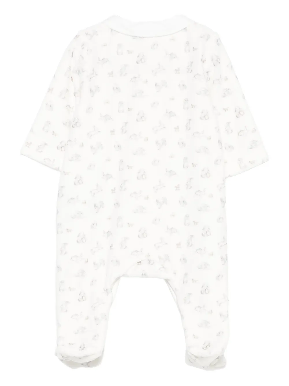 Tartine Et Chocolat Cotton Blend Romper In White