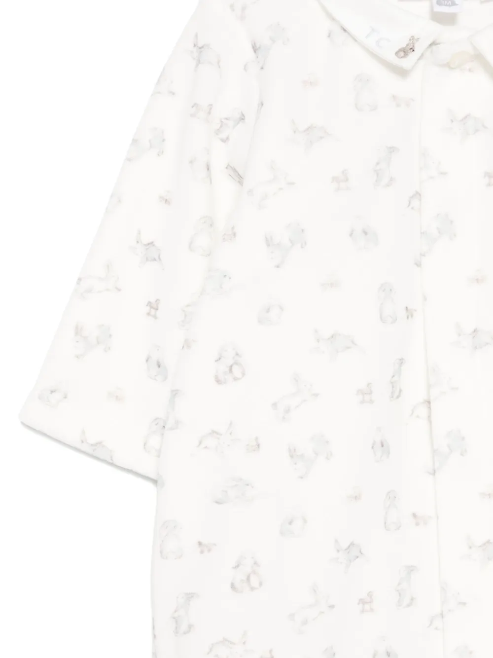 Tartine Et Chocolat Cotton Blend Romper In White