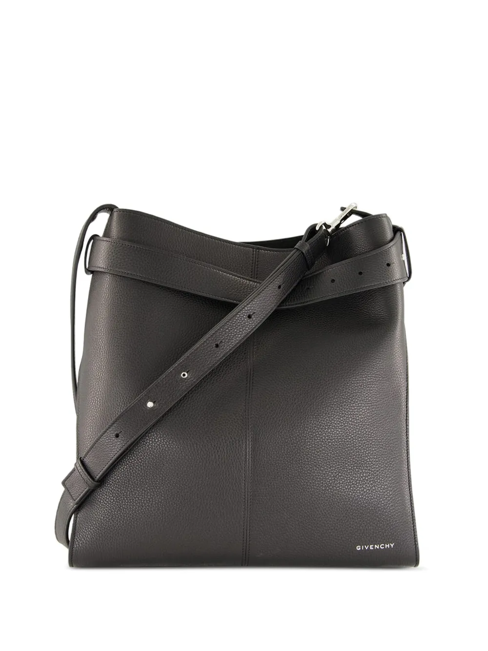 Givenchy medium belted grained-leather shoulder bag Zwart