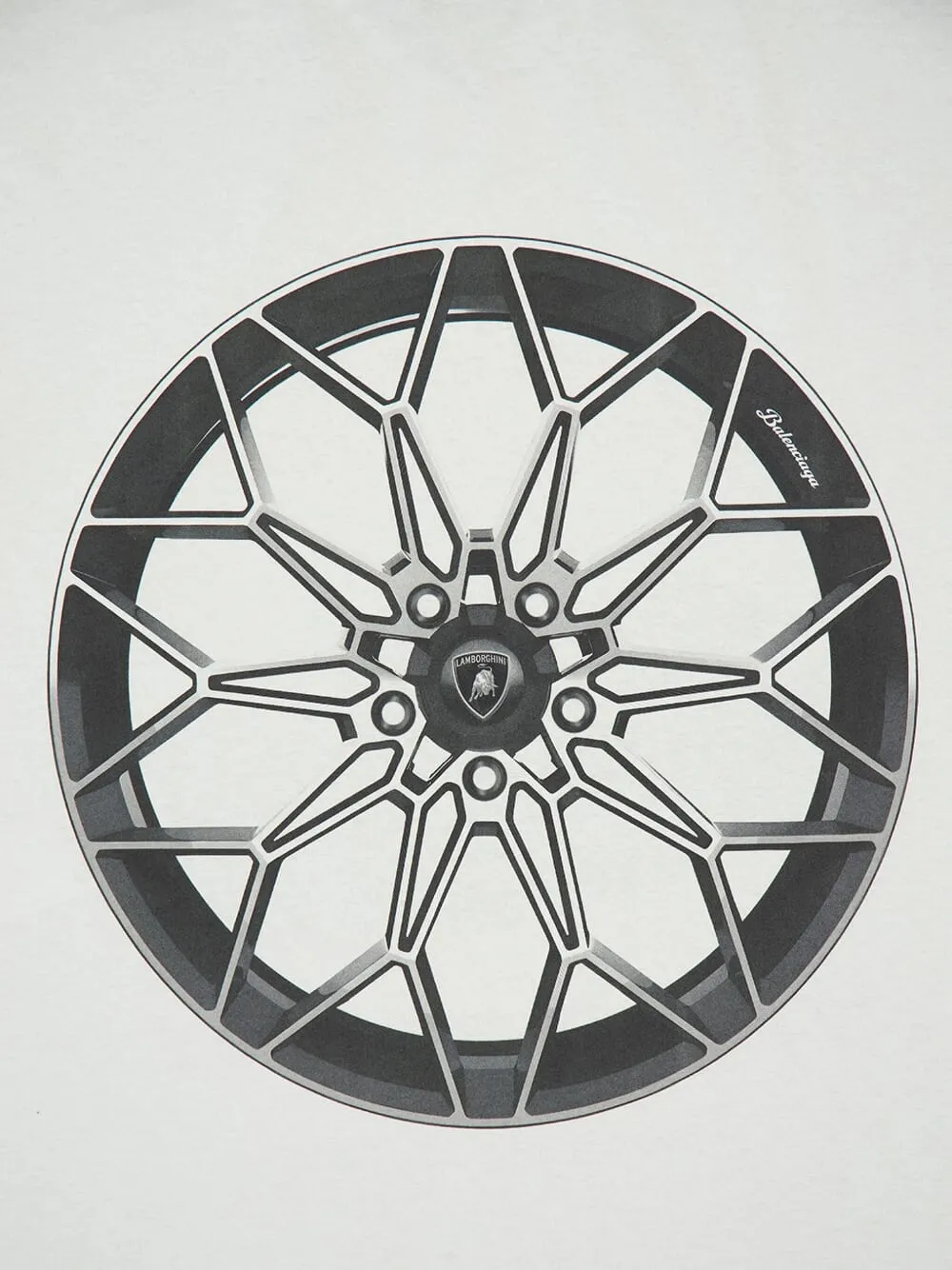 Balenciaga T-shirt met Lamborghini-print Grijs