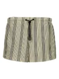 COMMAS elasticated striped swim shorts - Brown