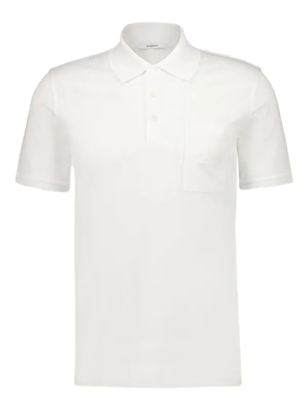 Givenchy Cotton Polo Shirt with Patch in White