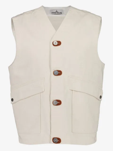 Stone Island v-neck buttoned gilet