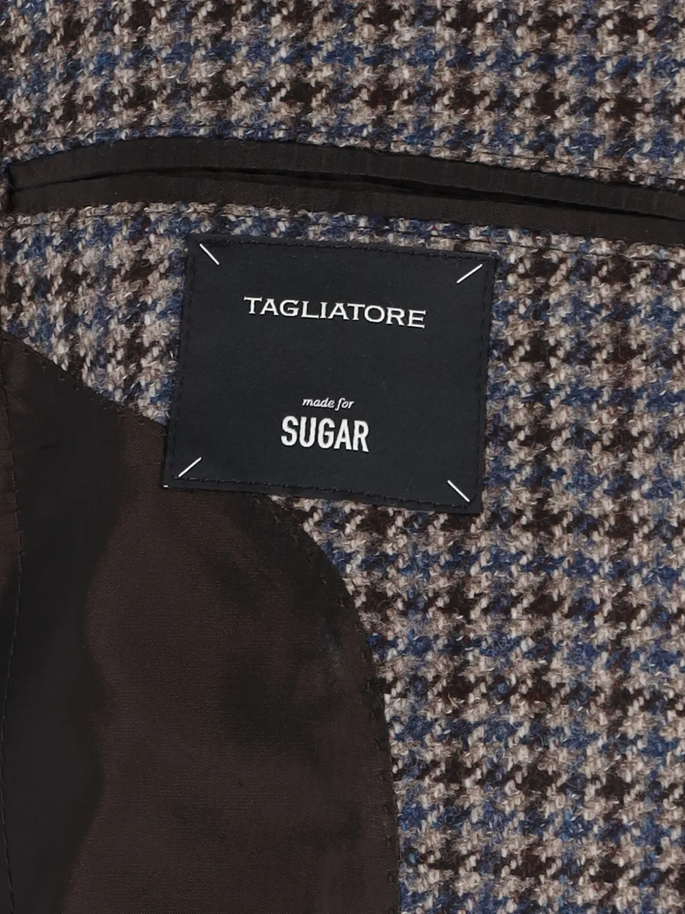 Tagliatore Blazer met pied-de-poule print Bruin