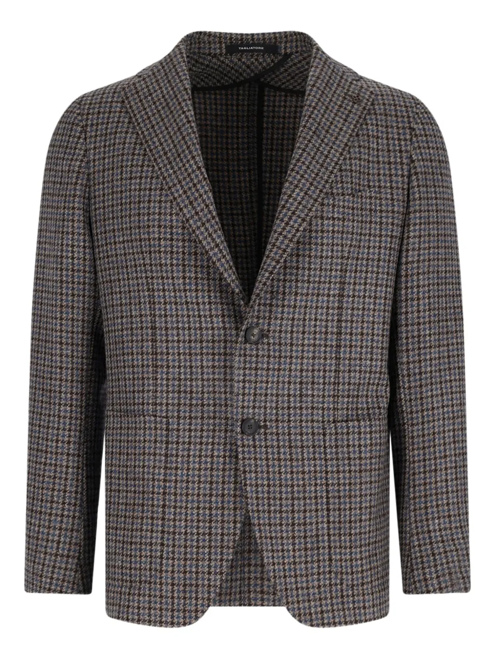 Tagliatore Blazer met pied-de-poule print Bruin