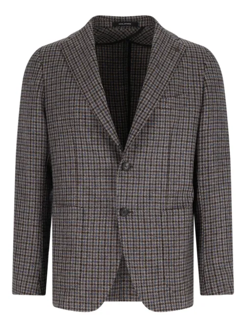Blazer boutonné à motif pied-de-poule - Tagliatore - Modalova