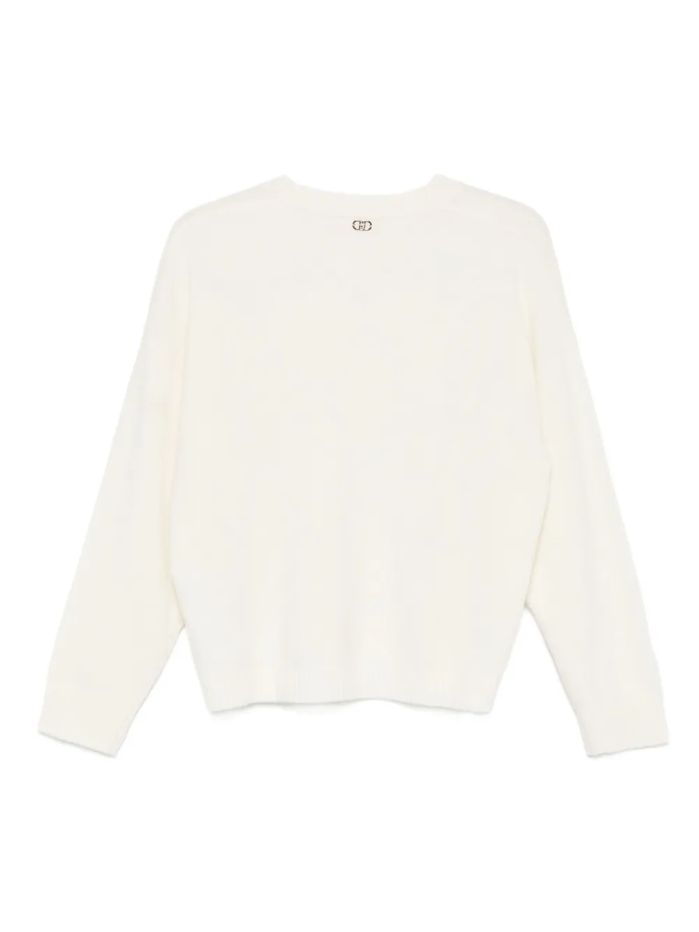 LIU JO laser-cut wool sweater Wit