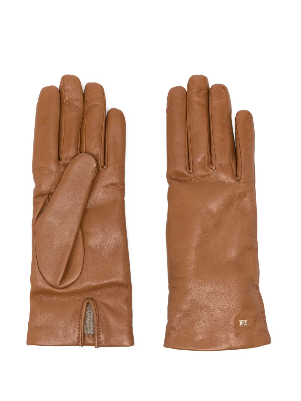 Max Mara leather gloves Bruin