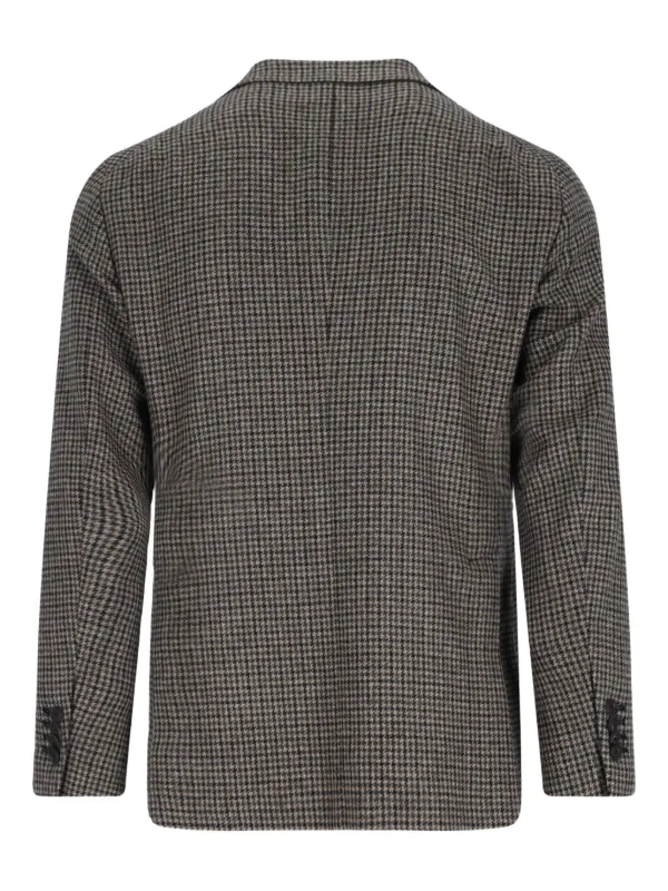 Tagliatore ハウンドトゥース シングルジャケット | ブラウン