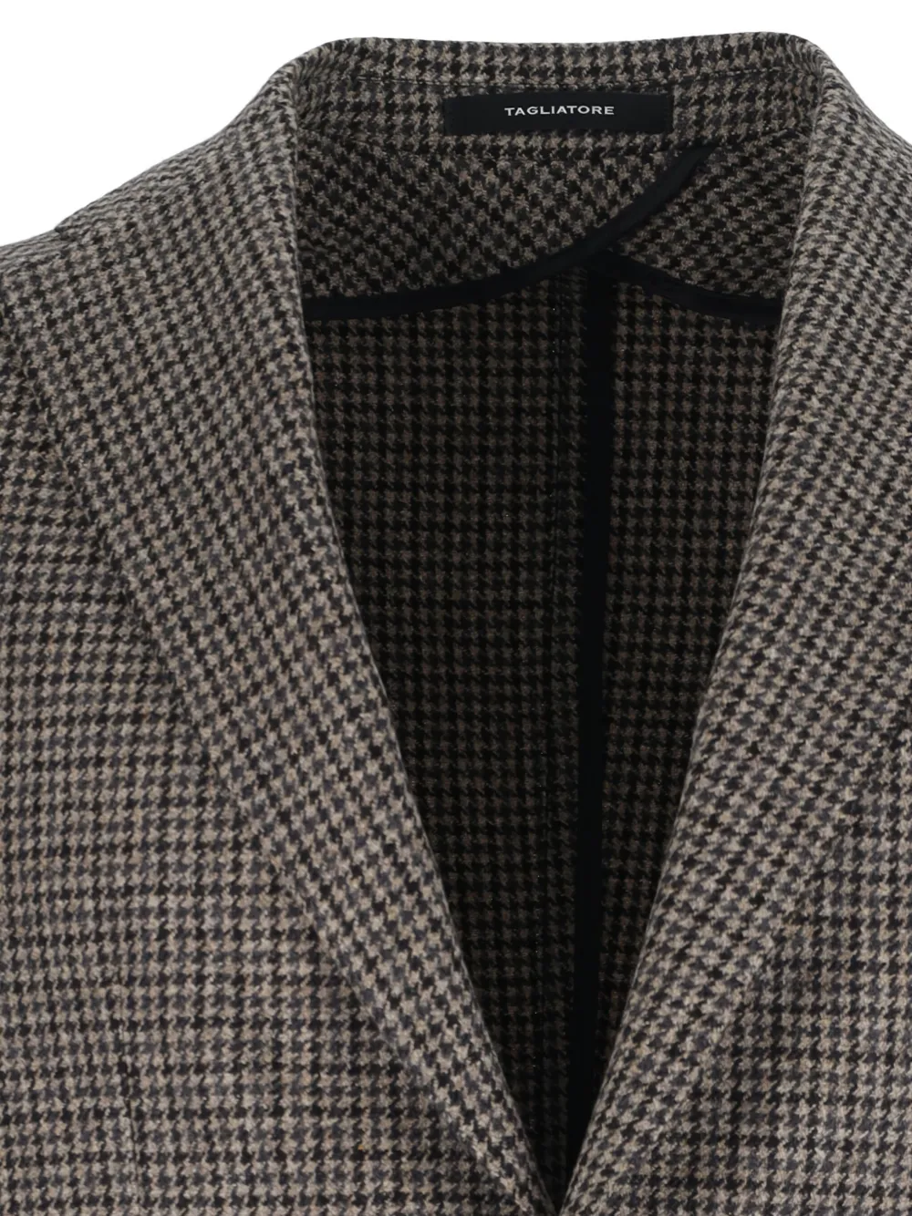 Tagliatore Blazer met pied-de-poule print Bruin