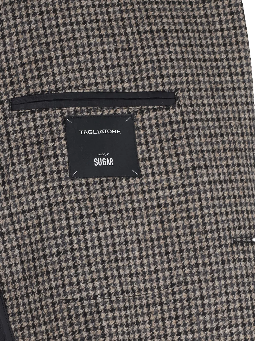 Tagliatore Blazer met pied-de-poule print Bruin