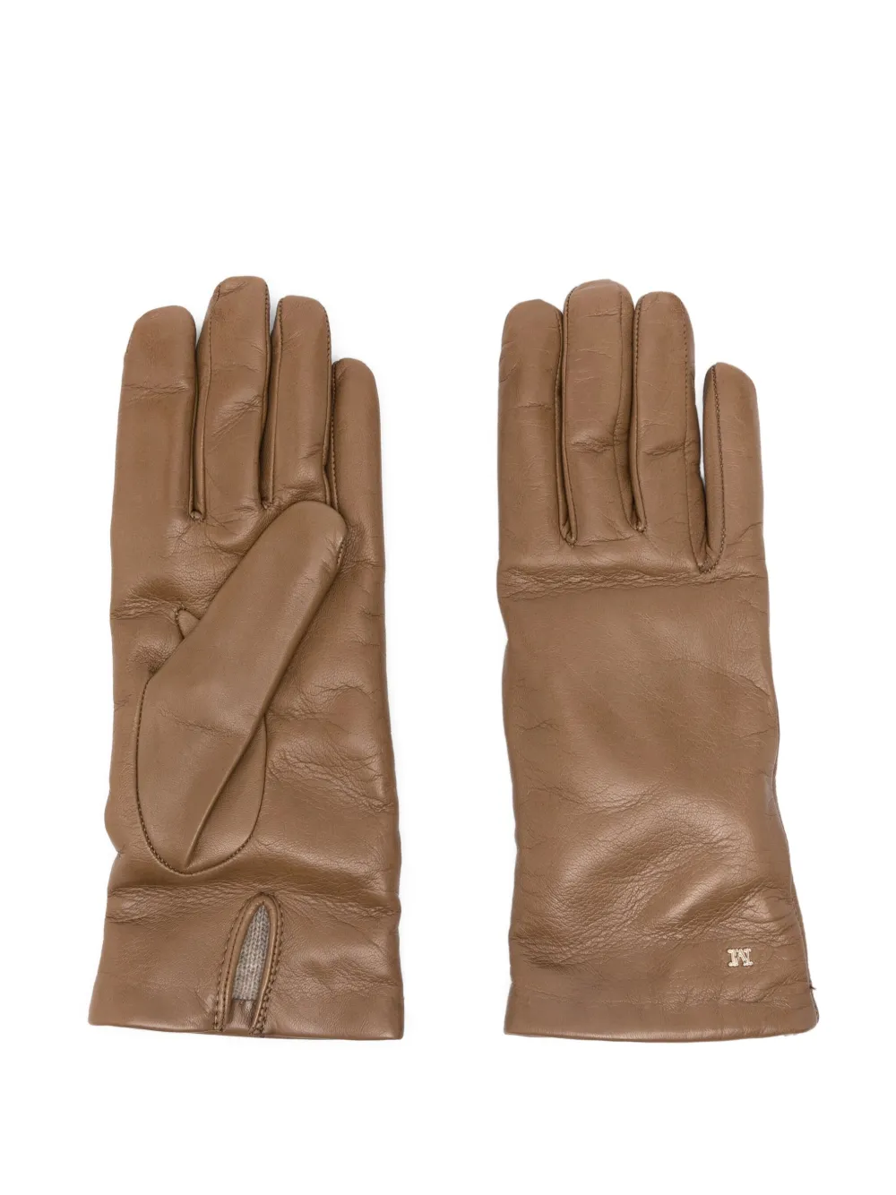 Max Mara leather gloves Bruin