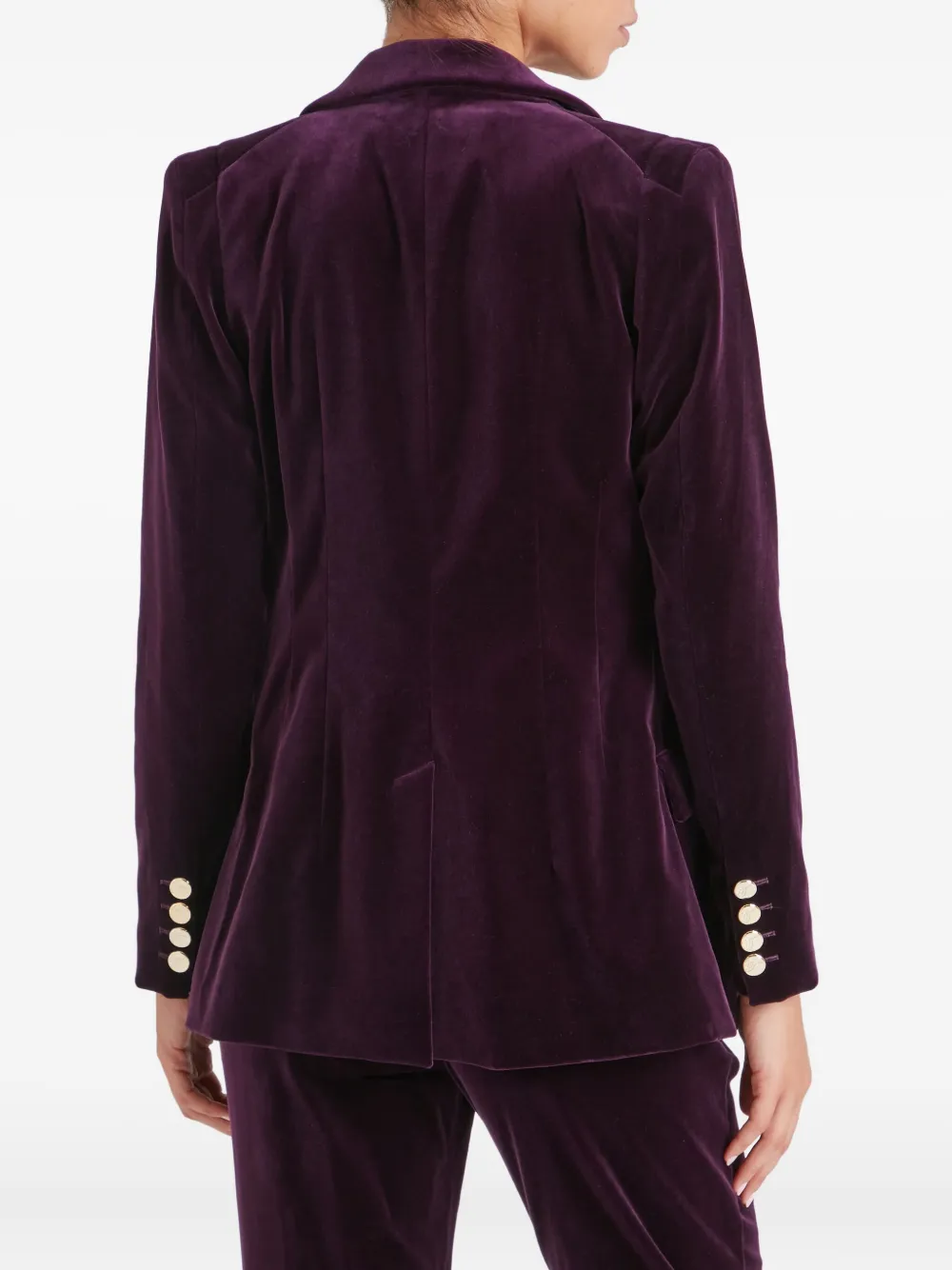 Temperley London Samtjacke Mit Einem Knopf In Purple