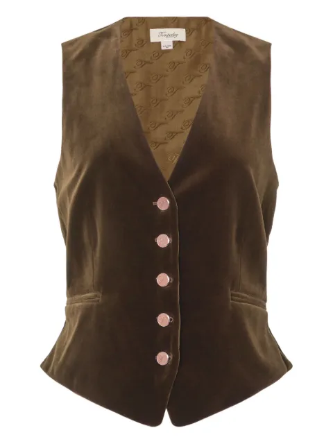 Temperley London velvet button waistcoat