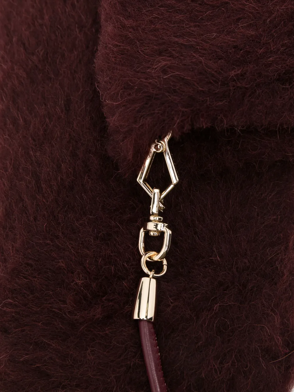 Max Mara detahable-tie mittens - Rood