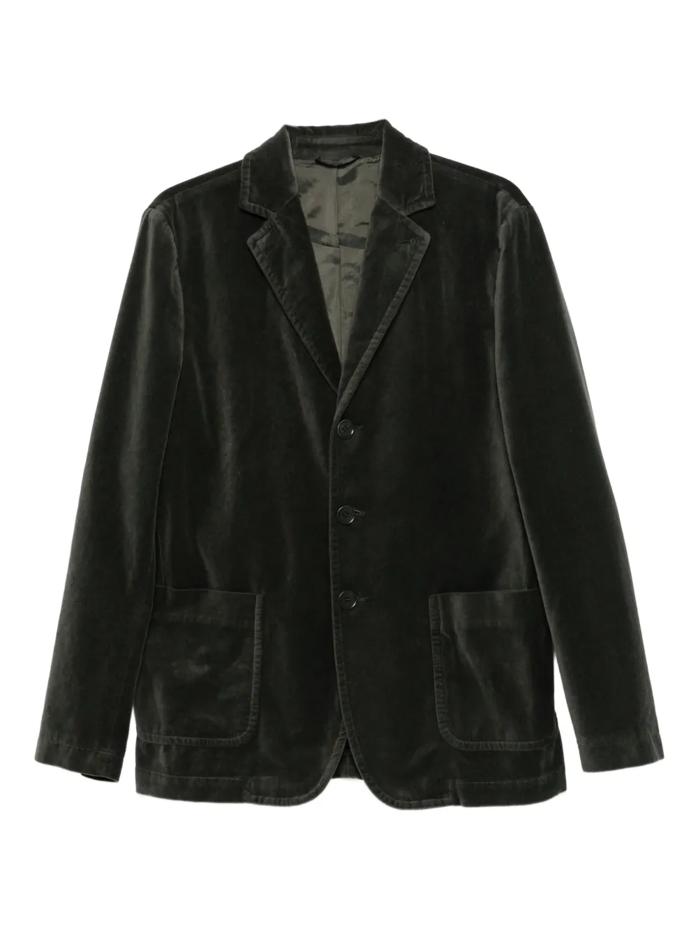 Aspesi Buttoned Patch-pocket Blazer In Green