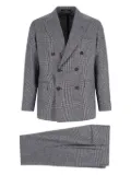 Tagliatore double-breasted checkered suit - Grey